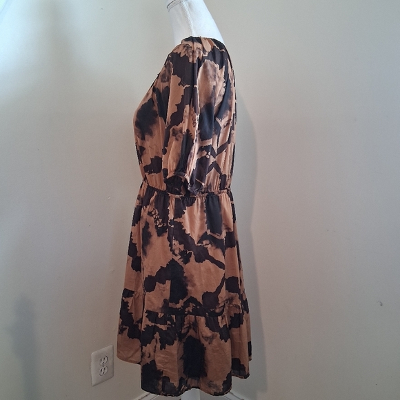Rails Amabella Tigers Eye Camel And Brown   Short Sleeve Dress Size Medium - Picture 6 of 10